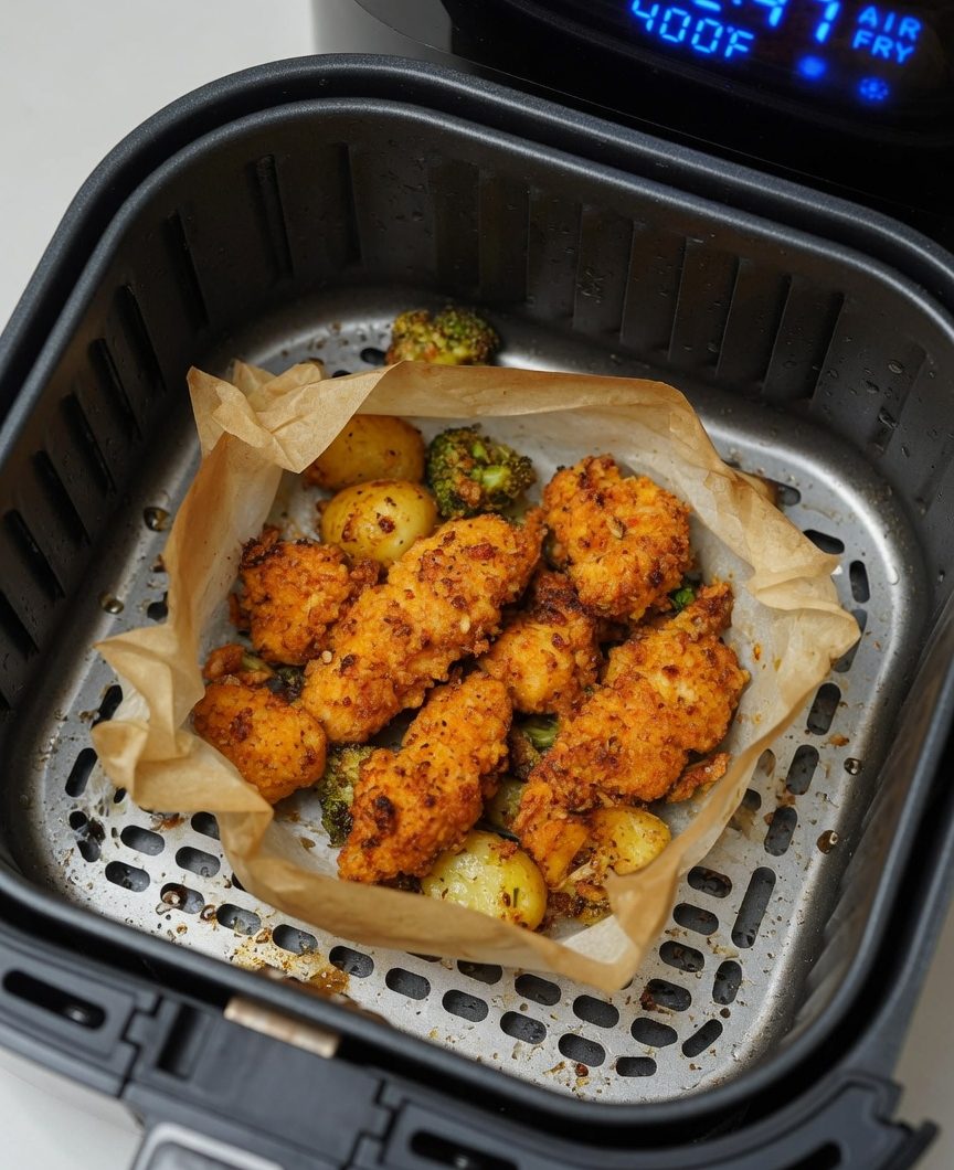 Air Fryer Lemon Garlic Chicken Bites
