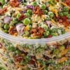 Creamy Bacon Pea Salad