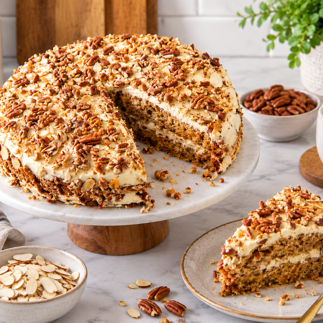 Healthy Carrot Cake Without Refined Sugar or White Flour